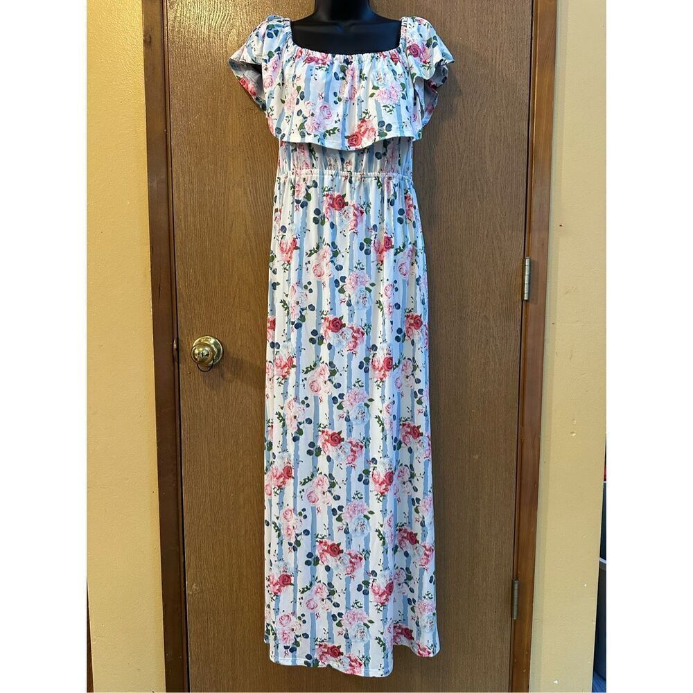 Ninexis Off the shoulder Floral Maxi dress Women Size Large